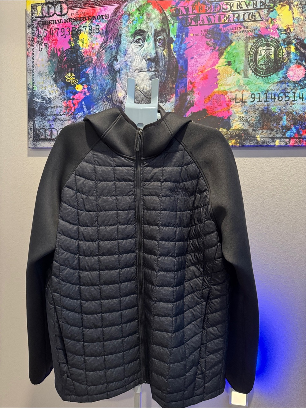 The North Face Men's Black Quilted Hybrid Jacket